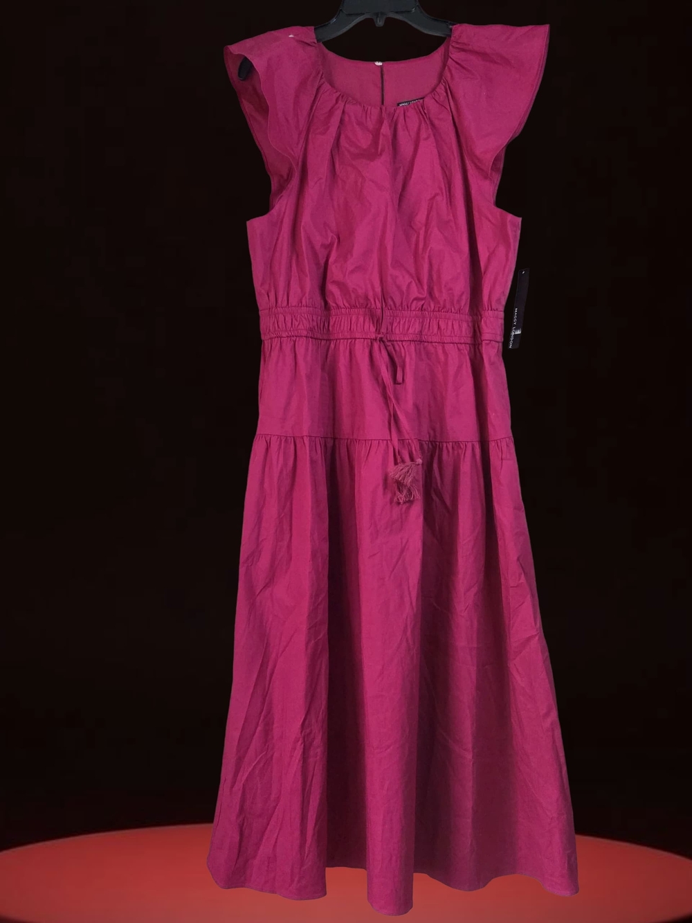 Maggy London Girls' Fuchsia Ruffle-Sleeve Midi Dress